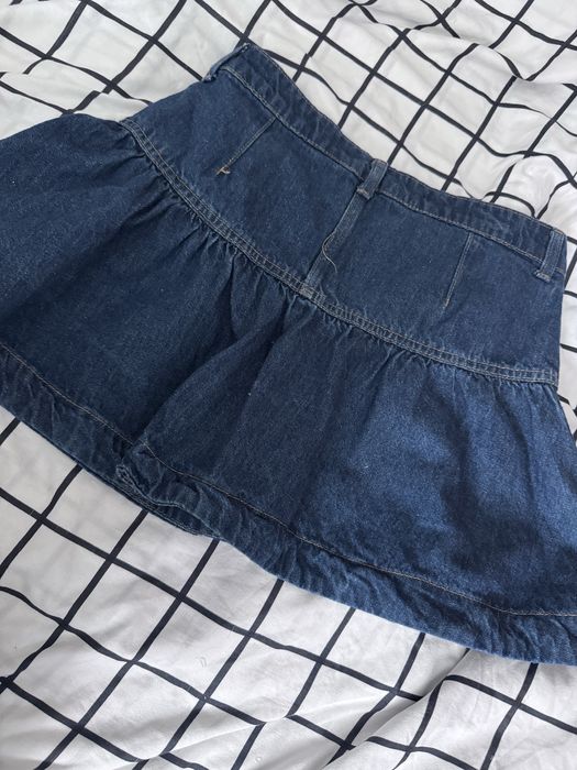 Джинсова спідниця y2k кокет denim mini skirt balloon 25 S