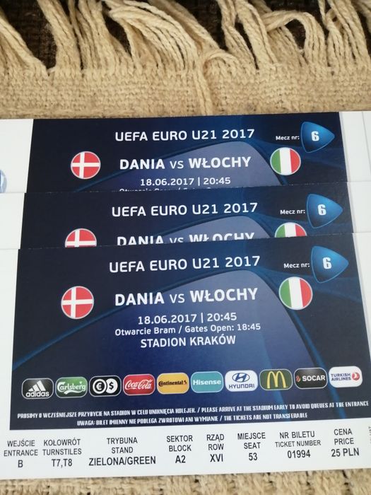 Bilety meczowe dla kolekcjonera.