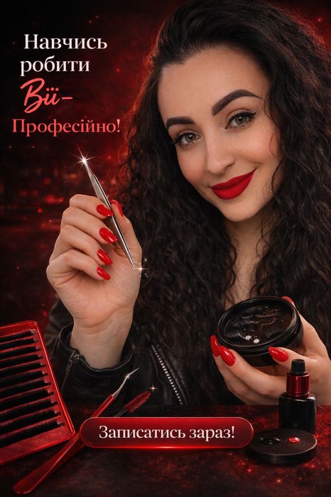 Курси нарощення і ЛАМІНУВАННЯ вій,довготривала укладка брів