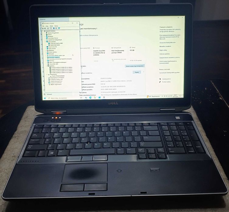 Laptop Dell Latitude E6530 i5/8gb/120- czyszczenie serwisu