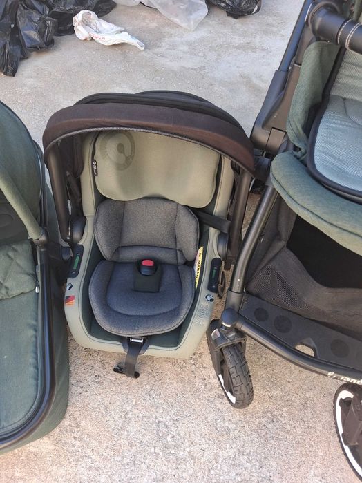 conjunto de alcofa, ovo e carrinho