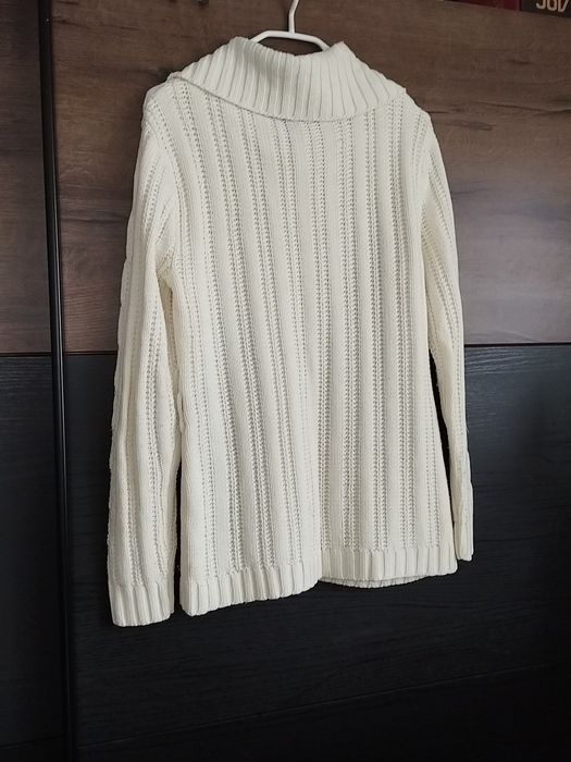 Sweter kardigan z kołnierzem