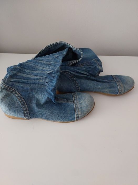 Джинсові жіночі чобітки