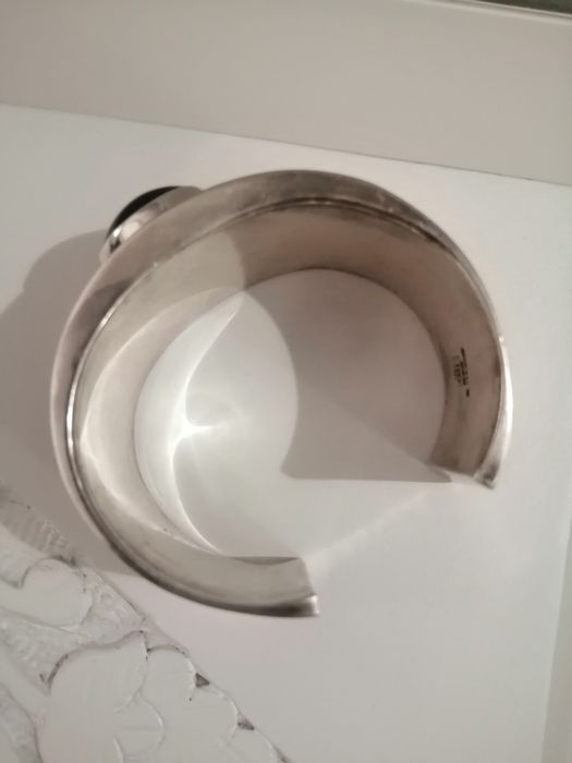 Pulseira larga de prata 925