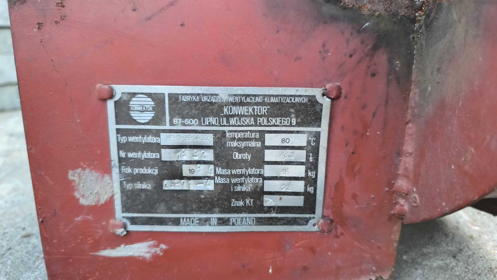Silnik elektryczny z turbiną - 0,8 kW - używany, sprawny