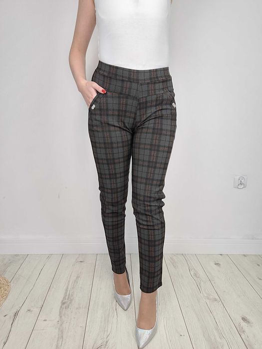 Spodnie rozm. S-6XL eleganckie w kratkę Tu kupujesz S/M