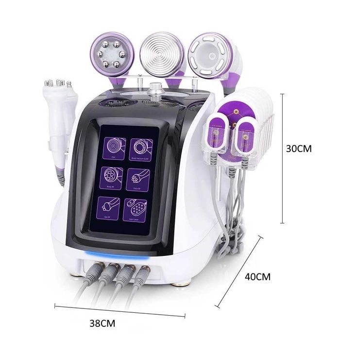 MAQUINA CAVITAÇÃO + LIPO LASER + RADIOFREQUENCIA + VÁCUO 6 EM 1 - 2.5