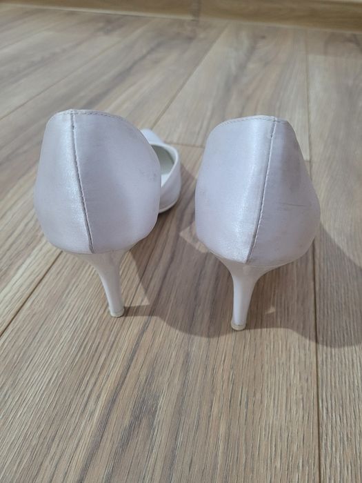 Buty ślubne białe perłowe szpilki rozmiar 40