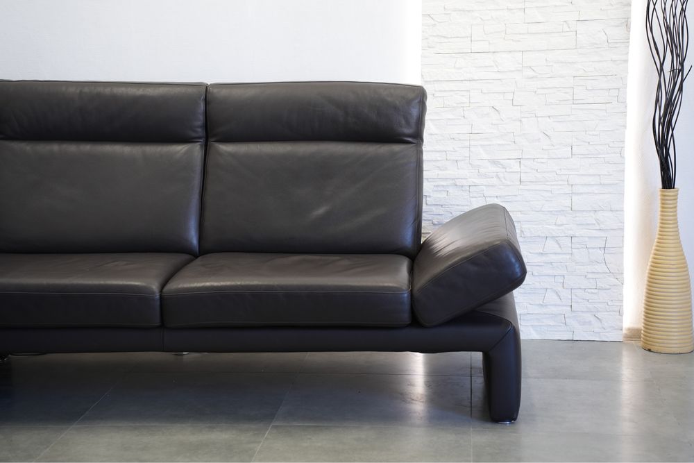 Nowoczesny narożnik z naturalnej skóry