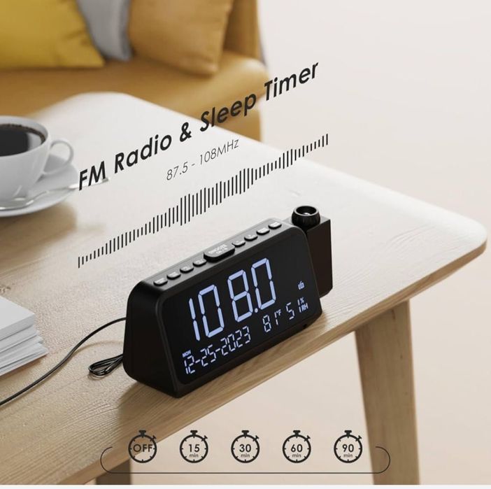 Radio budzik z projektorem