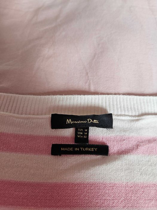 Camisola cor-de-rosa e branca da Massimo Dutti