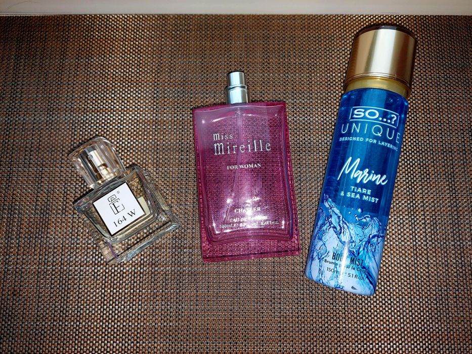 Zestaw 3 zapachów  wody perfumowane i mgielka