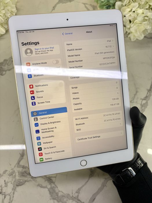 Чудовий iPad 5 128GB Gold 88%АКБ Wi-Fi (Магазин Гарантія)