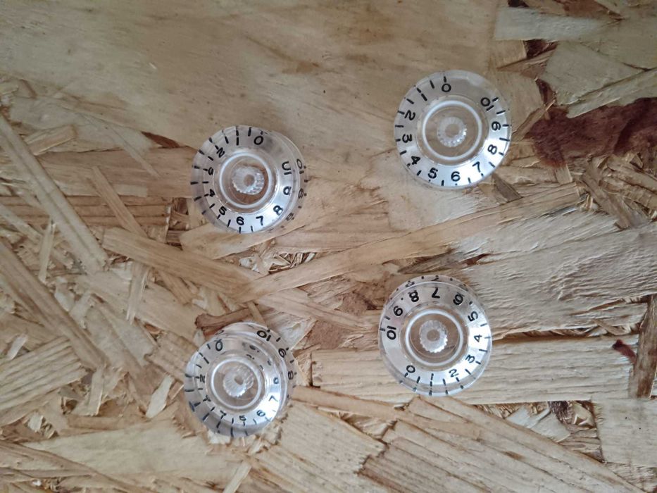 Guitar Control knobs 4pcs Transparent