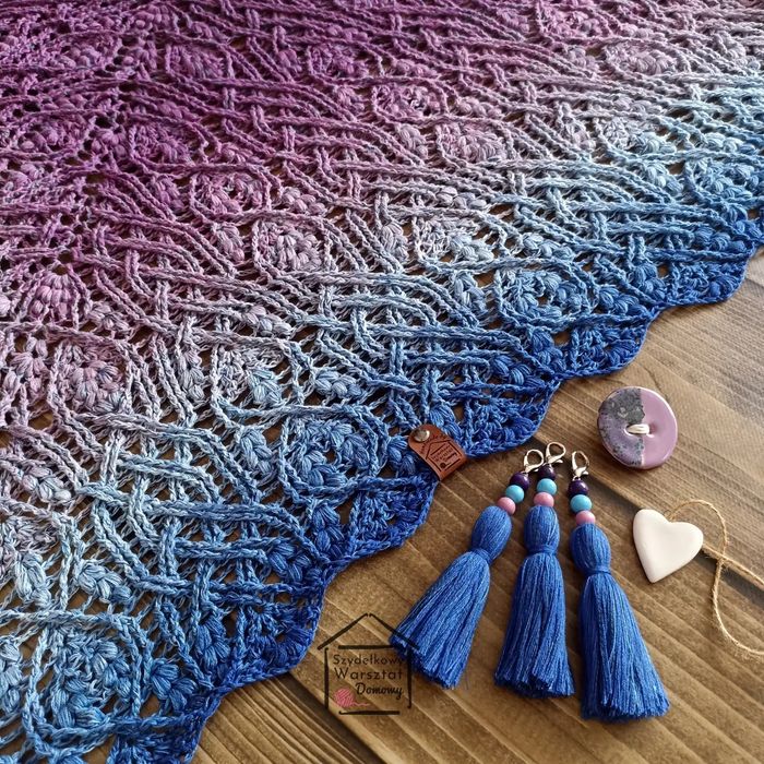 Szydełkowa chusta - 100% rękodzieło