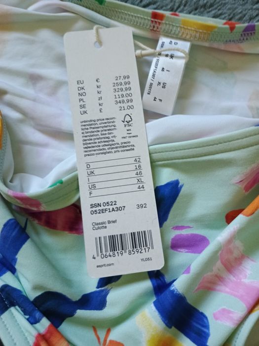 Dół od bikini Kolorowe plamy Esprit