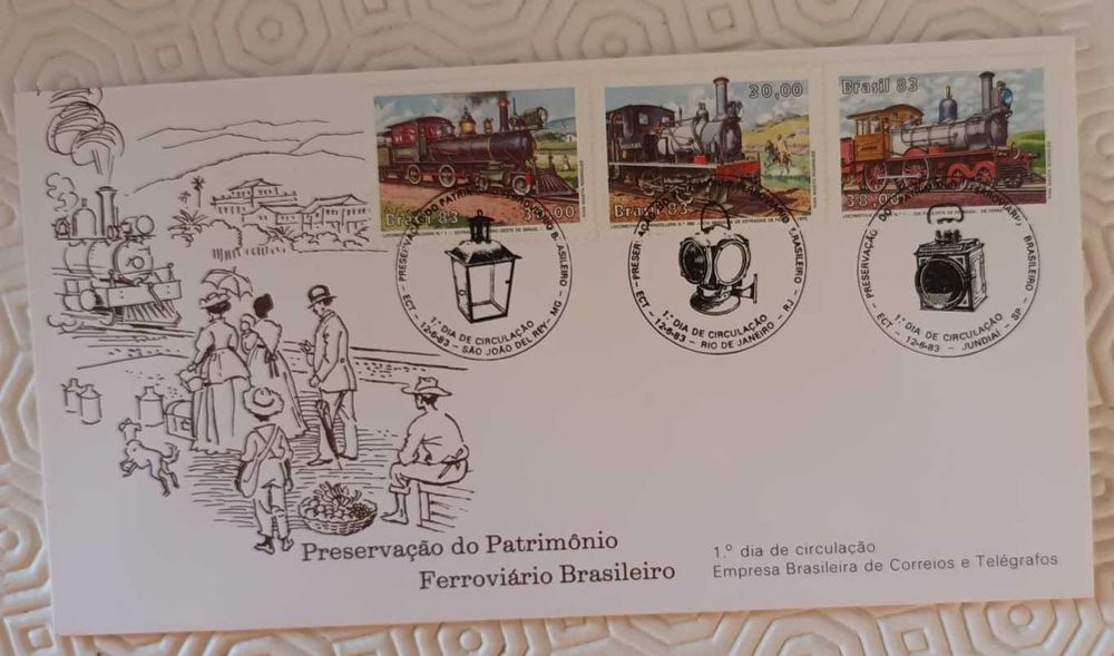 FDC Locomotivas Brasil 1983