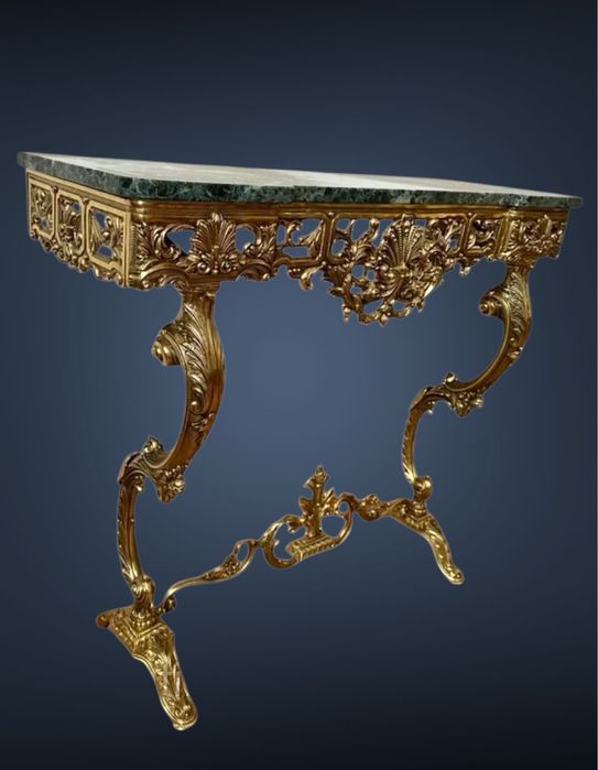 Антикварна пристінна бронзова консоль бронзовий столик стіл бронза