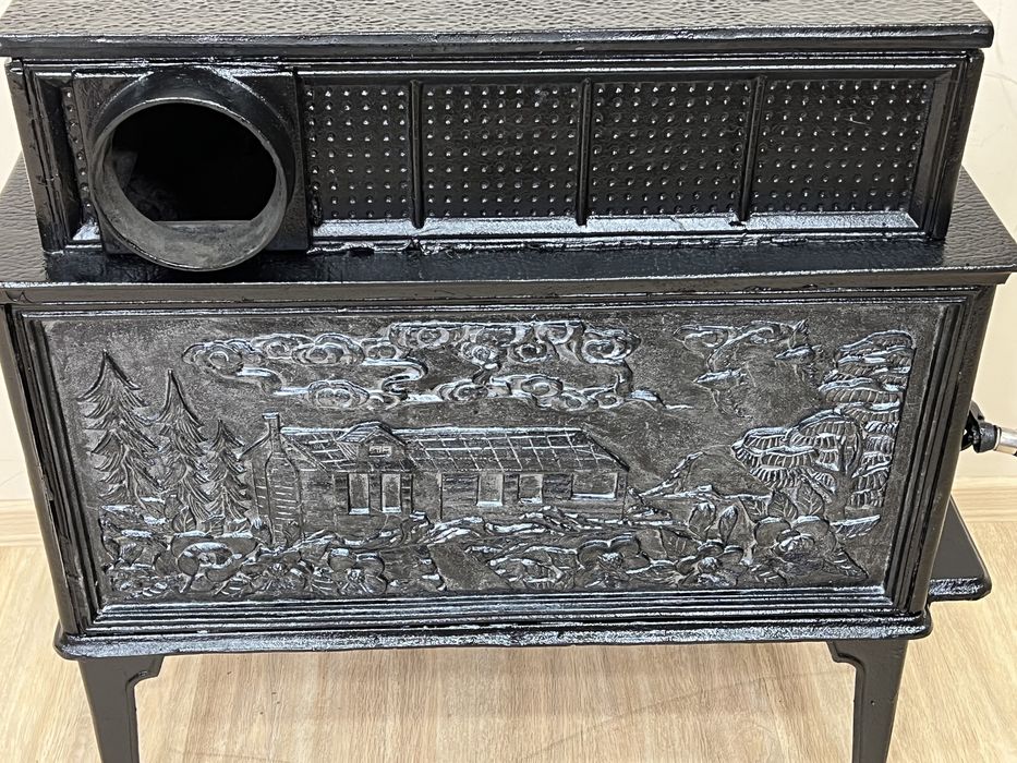 Чавунна дровʼяна піч. Обігрів.ПічКамін.