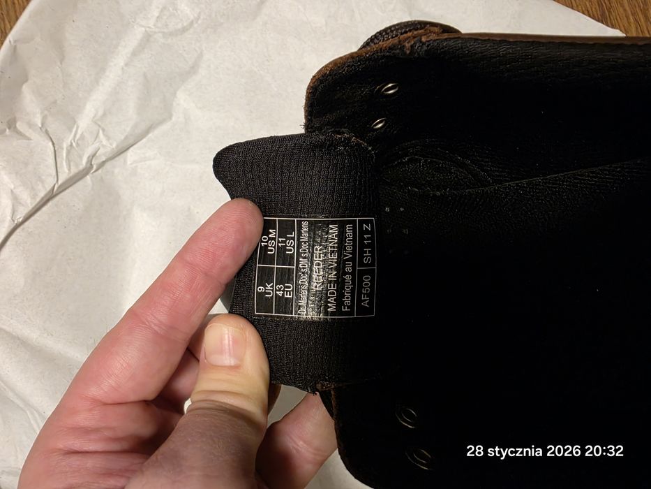 Dr. Martens Reeder – Dark Brown, skóra Crazy Horse, r. 43