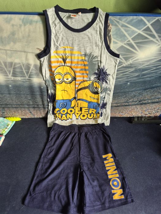 Komplet chłopięcy bluzka spodenki rozm 134 140