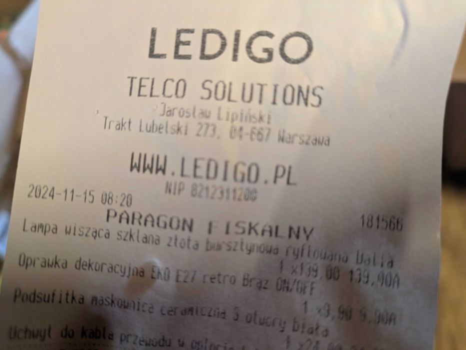 Bursztynowa lampa kwiat Dalia Ledigo wisząca