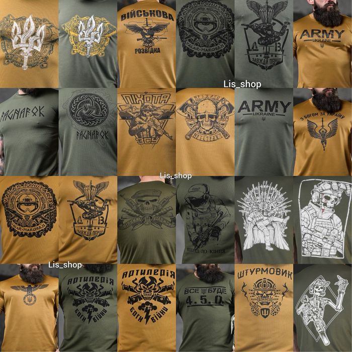 Футболка військова тактична олива койот камуфляж чорна орел