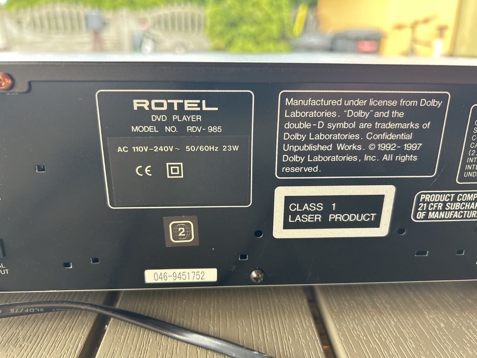 Rotel RDV-985 cd dvd stan idealny bardzo żadki model