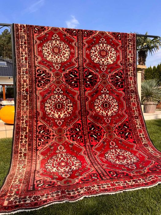 Wełniany vintage dywan perski r,tkany Iran HAMADAN 310x210 gal. 12 tys