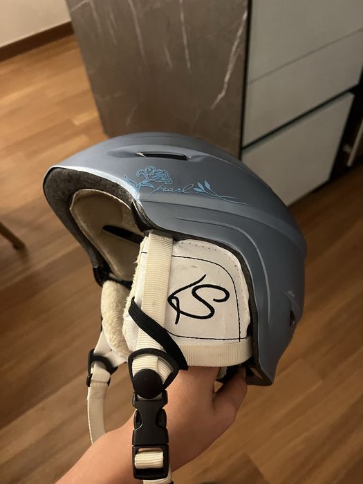 Kask narciarski dzieciecy Salomon srebrnoniebieski