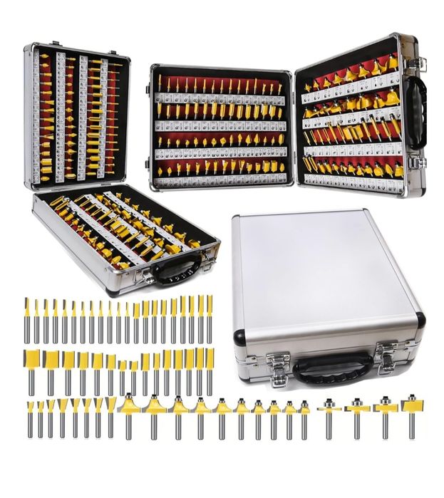 Frezy do drewna w walizce 100 szt