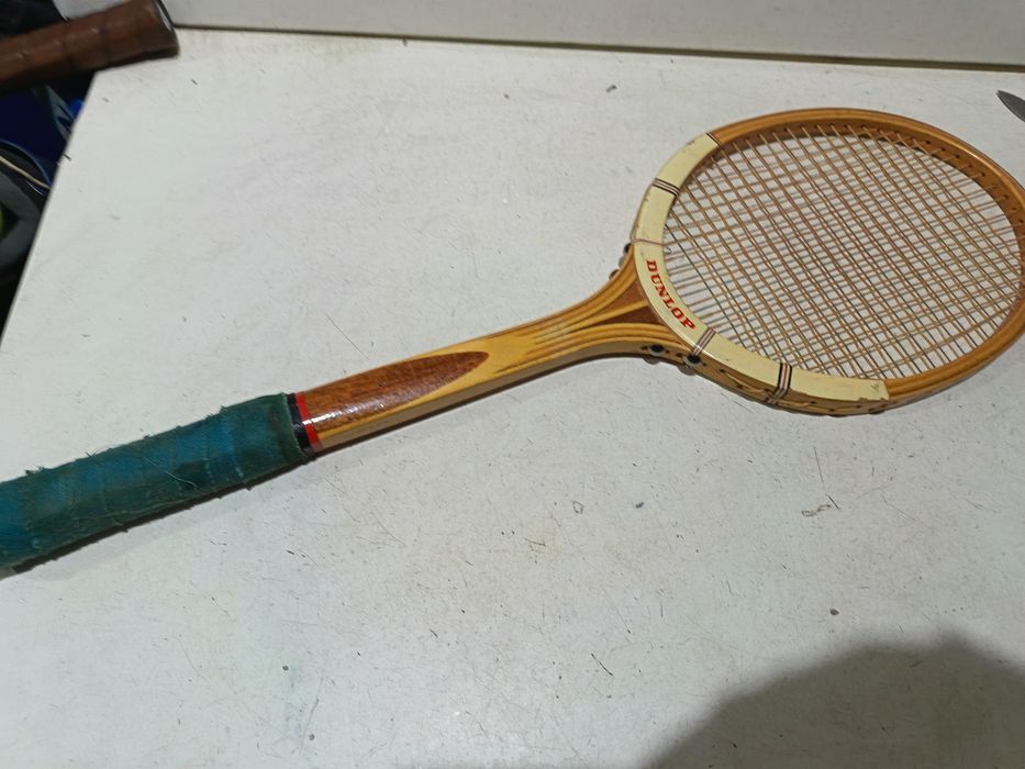 Rakieta tenisowa drewniana Dunlop kolekcjonerska