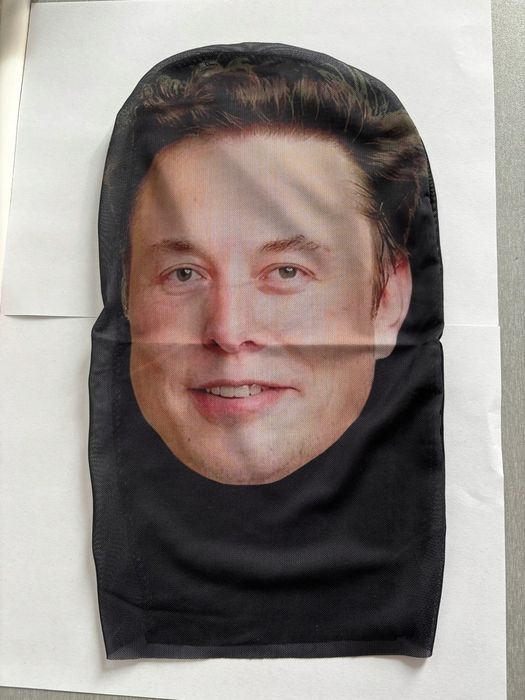 Śmieszna maska Elon Musk twarz prezent