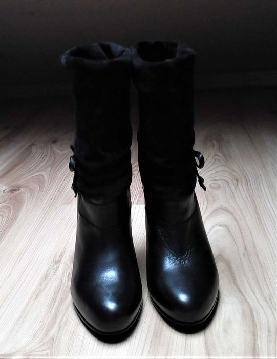 Botki skórzane, kozaki 5HT AVENUE roz. 40 - AA