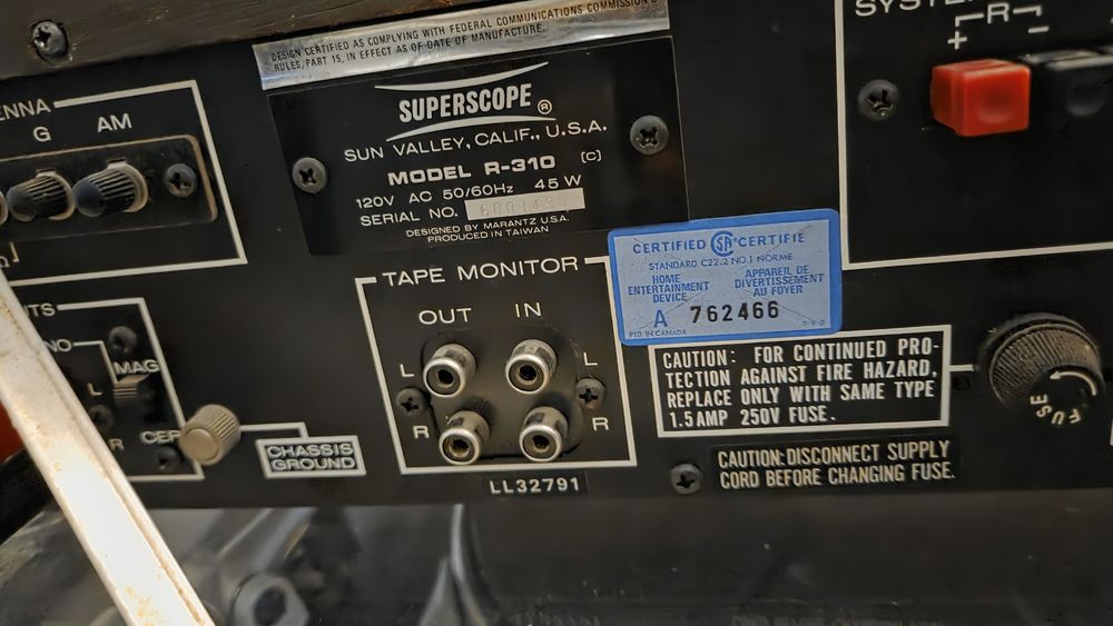 Receiver Vintage Superscope R-310 (Designed by Marantz)