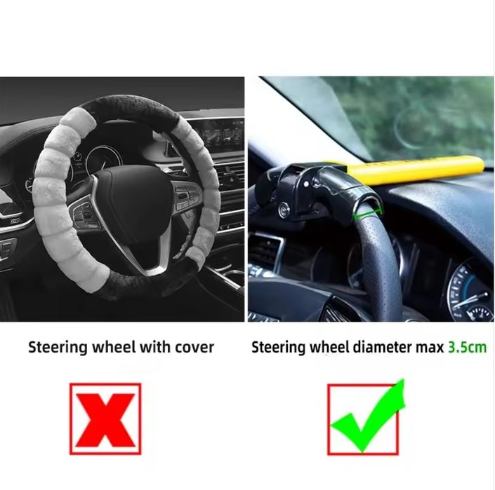 Tranca de volante anti roubo.