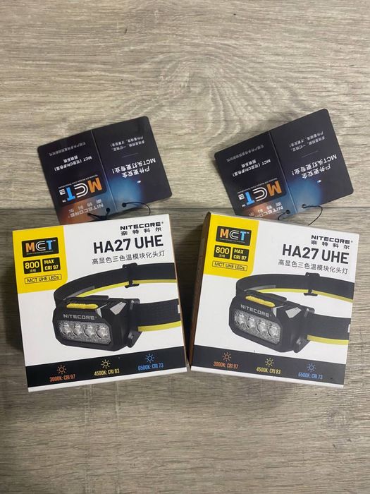 Налобний ліхтар Nitecore HA27 UHE MCT з акумулятором