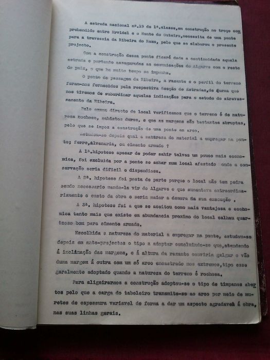 J.A.E.-Projecto da Ponte da Ribeira do Roxo-E.N.N.º 19-1930