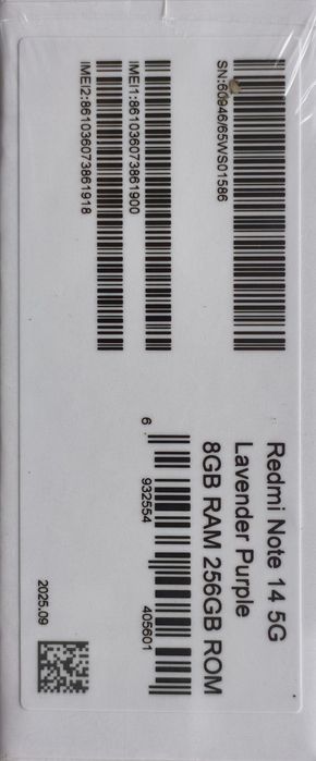 Redmi note 14 5G 6*128/8*256 Global Version  New