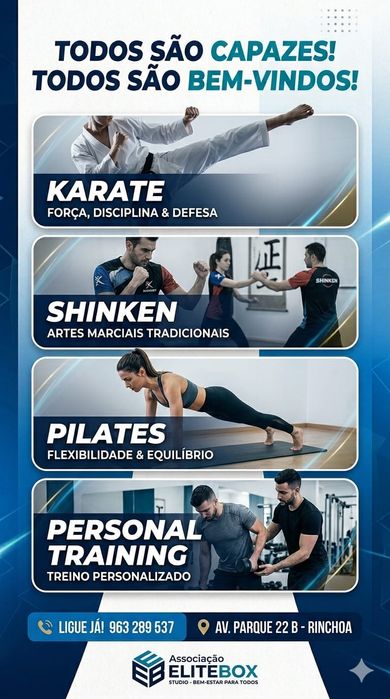Karate, Pilates, Shinken, Personal Training  em Rio de Mouro Rinchoa Estúdio EliteBox