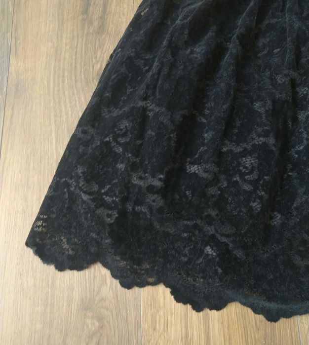 Sukienka czarna koronka 42 xl studniówka sylwester wesele