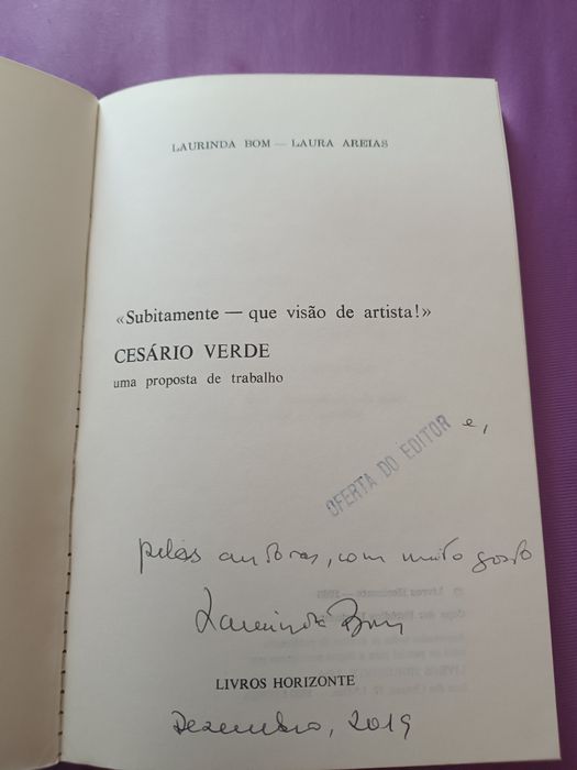 Cesário verde. Uma proposta de trabalho
