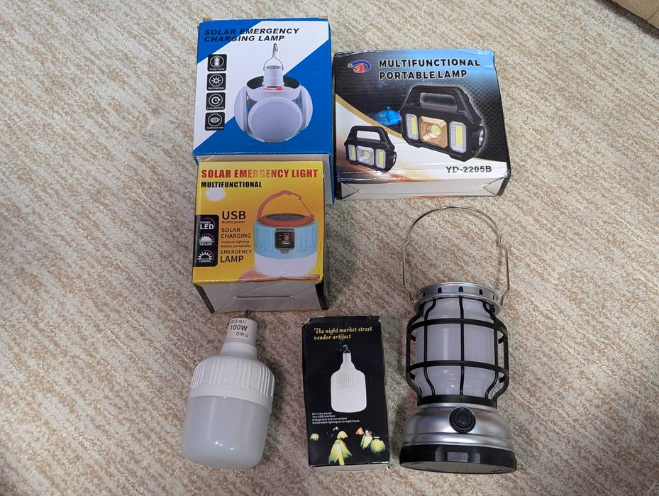 Фонарики на аккумуляторе и солнечной батарее  - РАСПРОДАЖА!