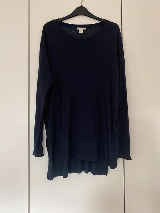 Cienki granatowy sweterek M H&M