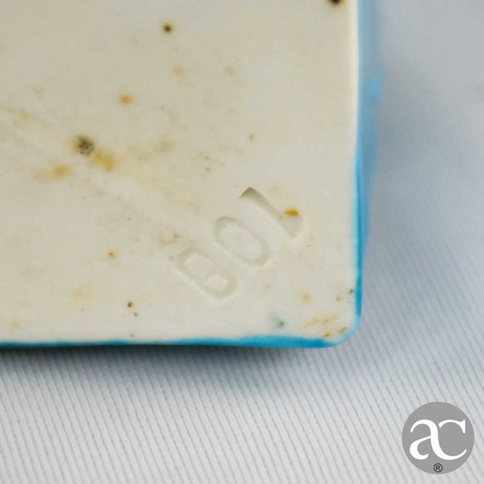 Par de Cães de Foo porcelana da China em Azul-turquesa