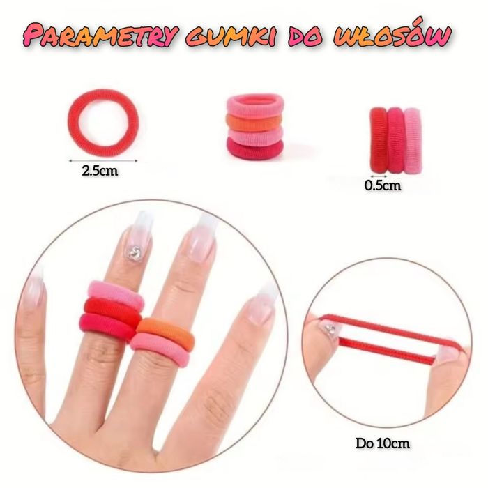 Zestaw gumek i spinek do włosów dla dziewczynki