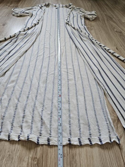 Narzutka kimono plażowe na plażę lato ASOS marynarskie paseczki