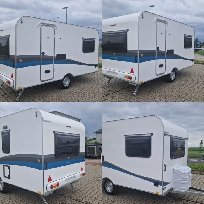 N-LAZUR Niewiadów Nowa Przyczepa Kempingowa 4 os PROMO. 1zł OGRZEWANIE