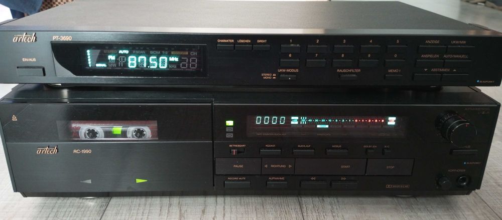 Magnetofon Blaupunkt Artech RC1990 kasety; tuner Artech PT3690; zestaw