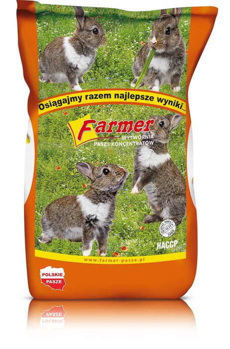 Pasza dla królików KRÓLIK rosnący 25kg FARMER